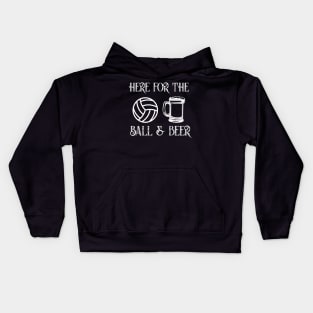Balls & beer funny volleyball alley sport drinking Kids Hoodie